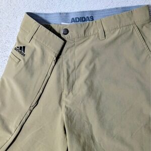 Adidas Golf 365 Shorts Mens 38/10 Tan Stretch Performance Athletic Activewear